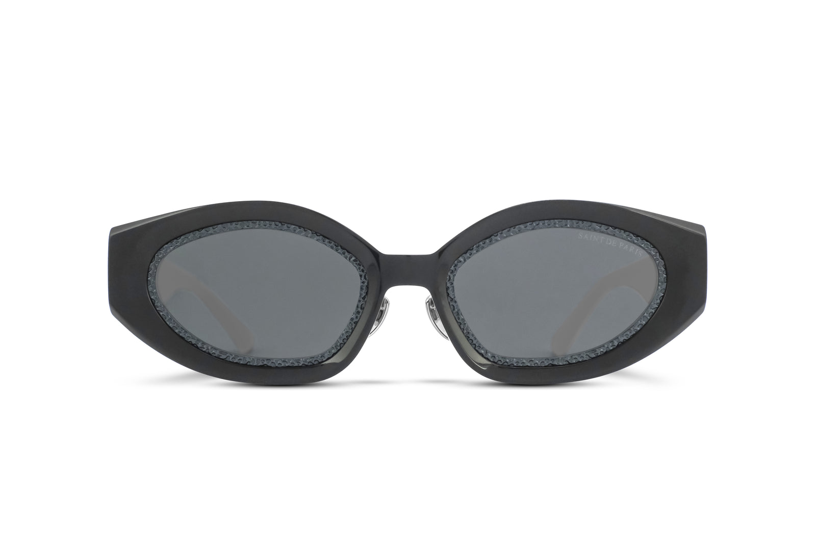 SAINT DE PARIS - HOLLYWOOD BLACK WHITE WITH DARK GREY RIMS AND GREY LENSES