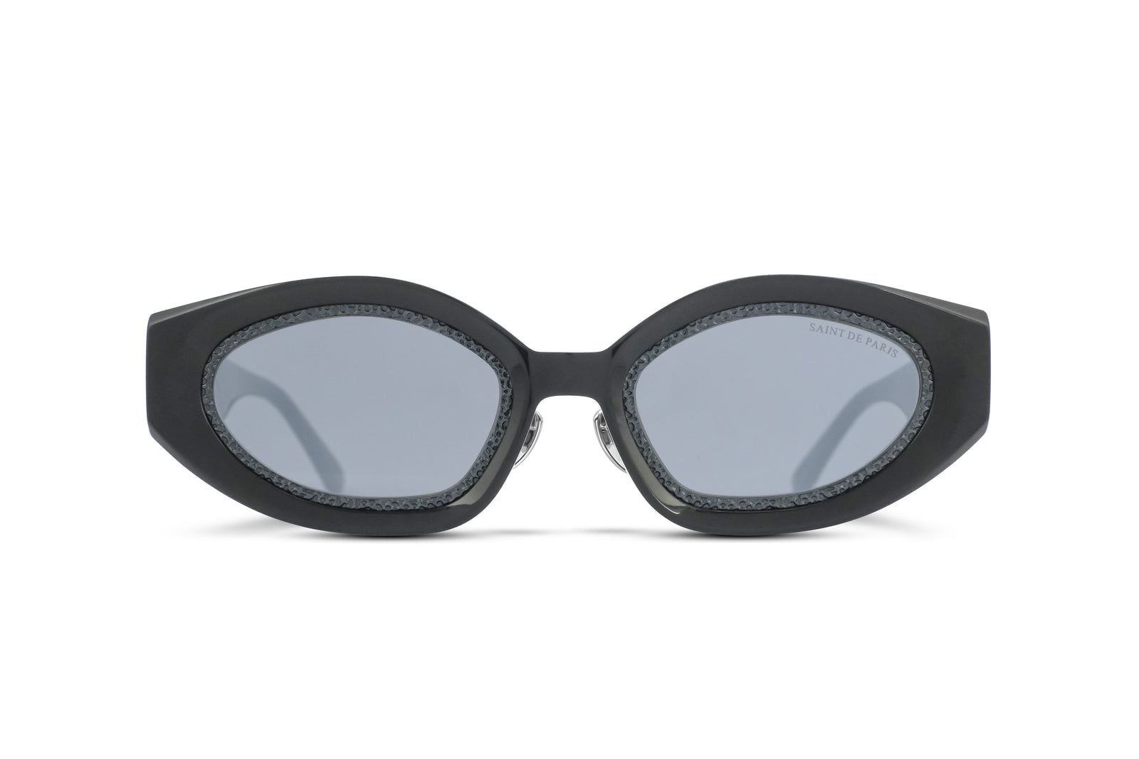 SAINT DE PARIS - HOLLYWOOD BLACK WITH DARK GREY RIMS AND MIRROR LENSES