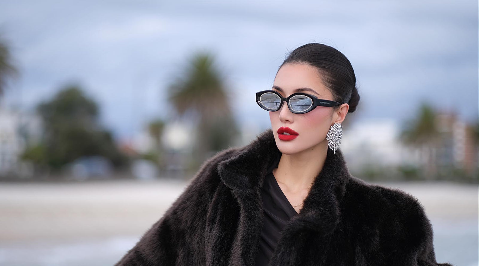 SAINT DE PARIS - HOLLYWOOD BLACK SILVER WITH SILVER MIRROR LENSES