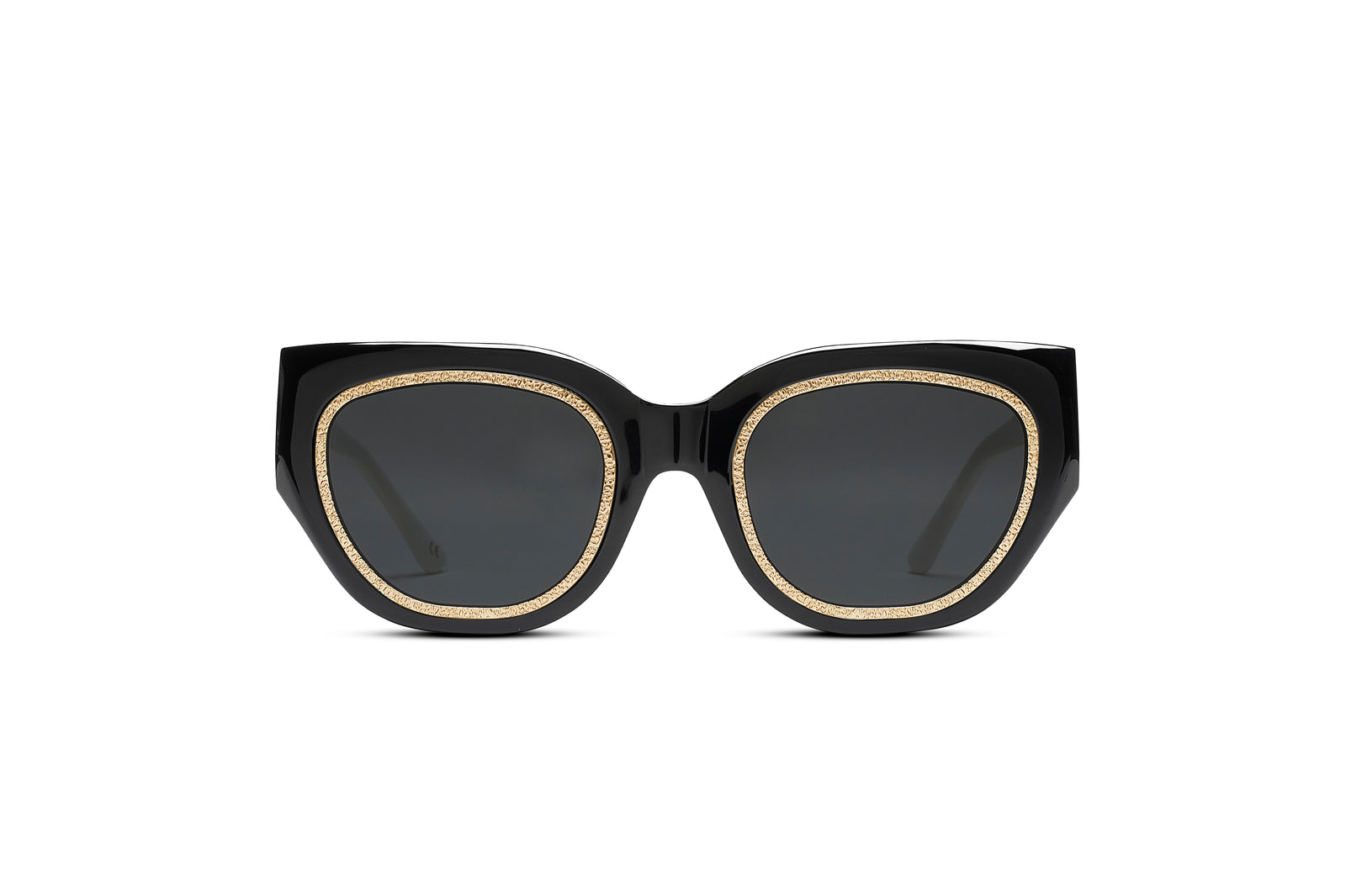 CREW No 9 - AIR DE PARIS BLACK WHITE GOLD SUNGLASSES