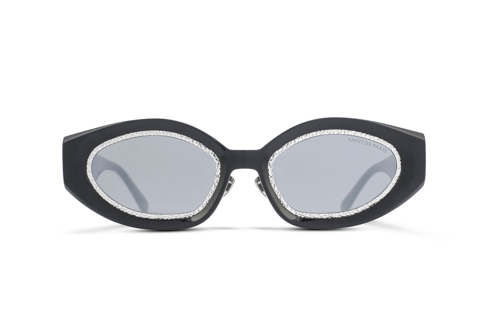 SAINT DE PARIS - HOLLYWOOD BLACK SILVER WITH SILVER MIRROR LENSES