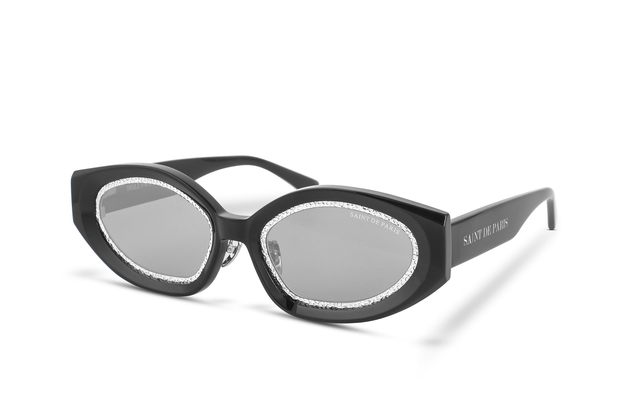 SAINT DE PARIS - HOLLYWOOD BLACK SILVER WITH SILVER MIRROR LENSES