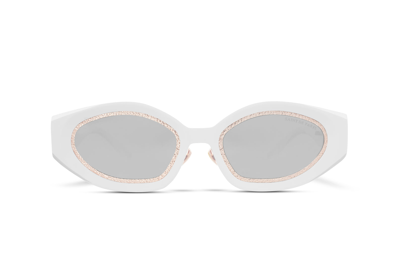 SAINT DE PARIS - HOLLYWOOD WHITE GOLD WITH SILVER MIRROR LENSES