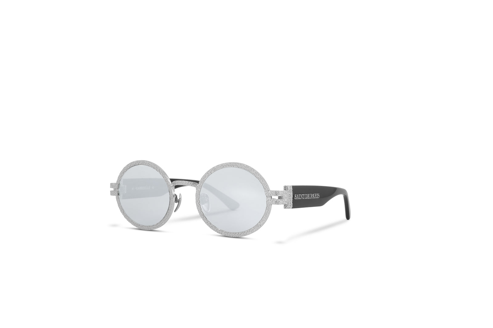 SAINT DE PARIS - PETITE GABRIELLE BLACK SILVER SUNGLASSES W/ MIRROR LENSES-S/S 2026