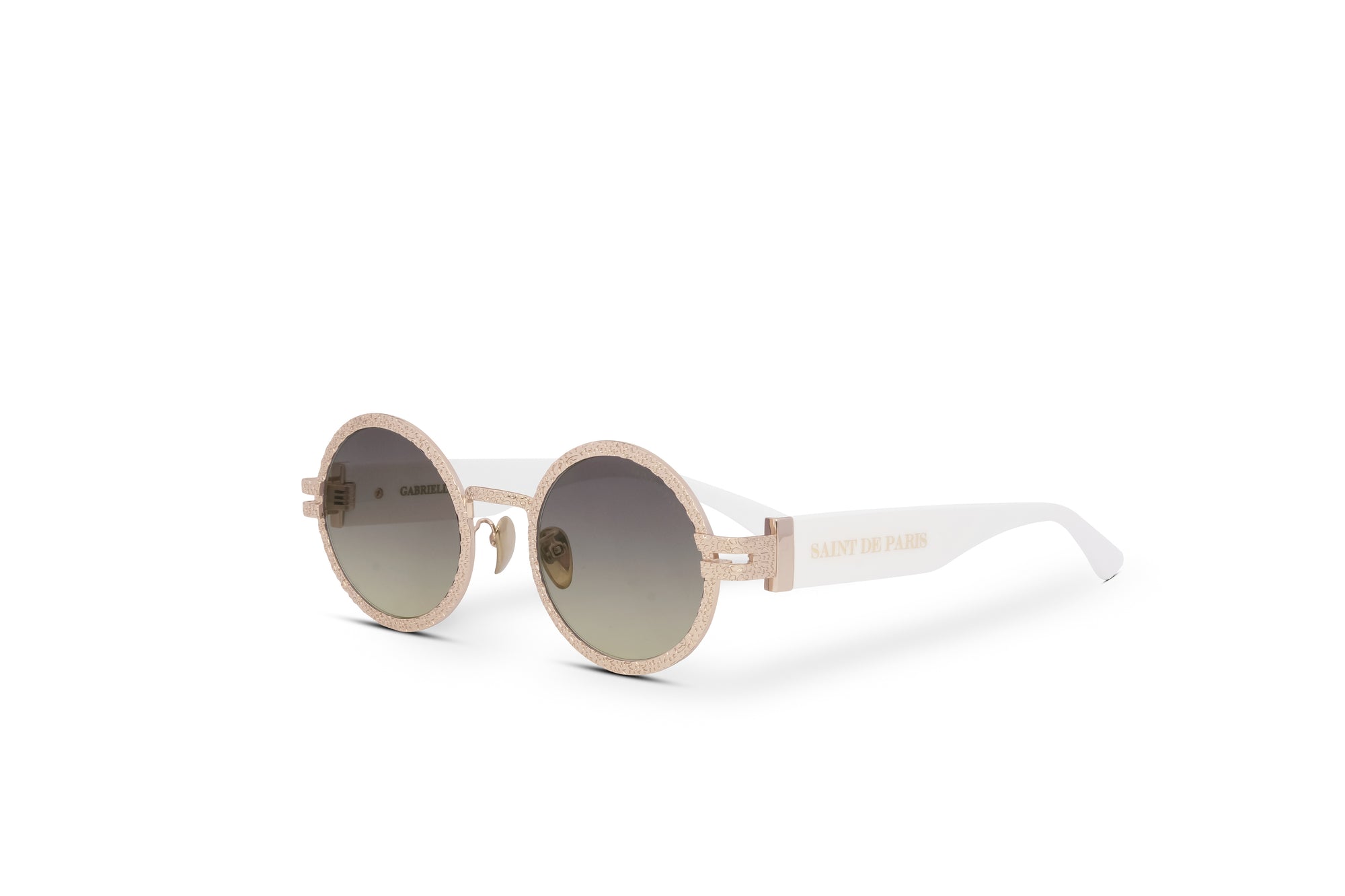 SAINT DE PARIS - PETITE GABRIELLE WHITE GOLD SUNGLASSES