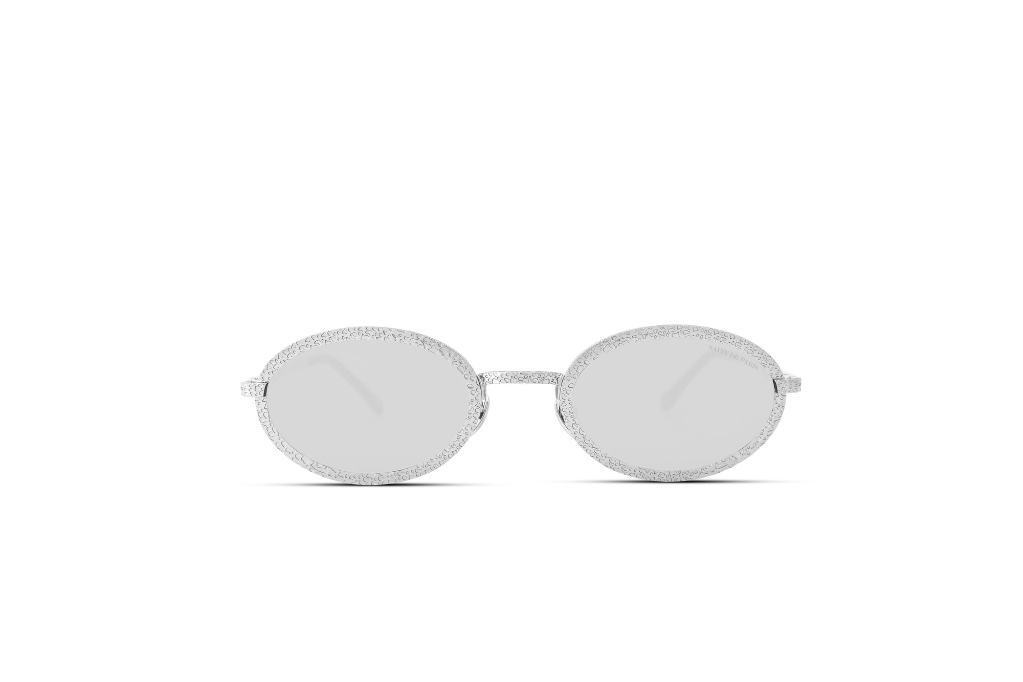 SAINT DE PARIS  -  THE TOURIST SILVER SUNGLASSES WITH MIRROR LENSES