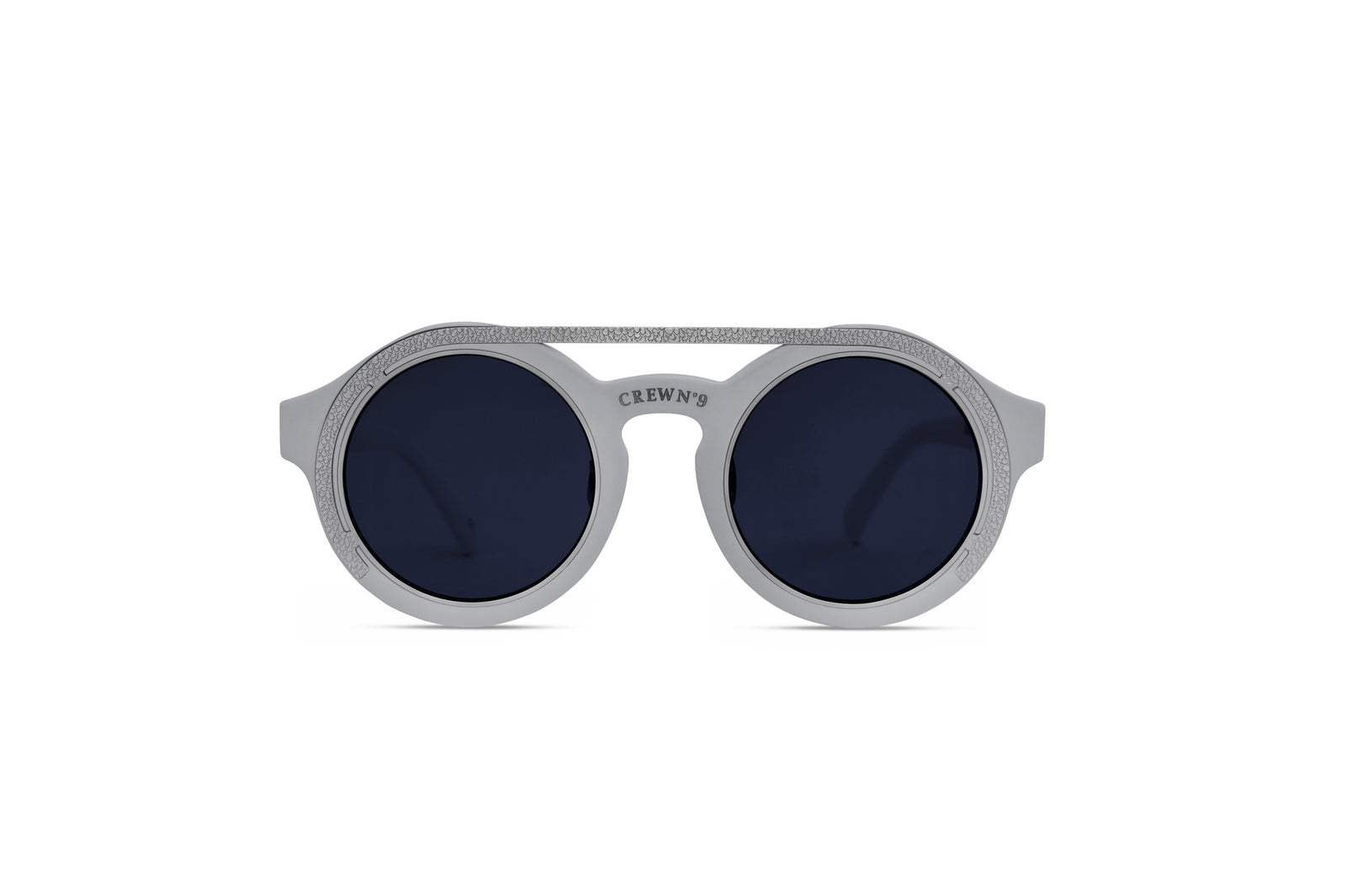 CREW No 9 - ROMA WHITE SILVER WITH DARK BLUE LENSES SUNGLASSES