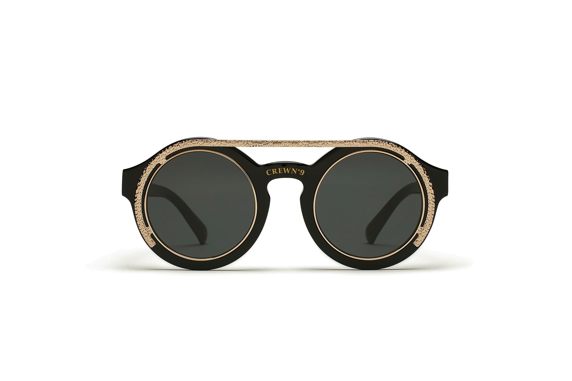 CREW No 9 - ROMA BLACK GOLD WITH GREY LENSES SUNGLASSES