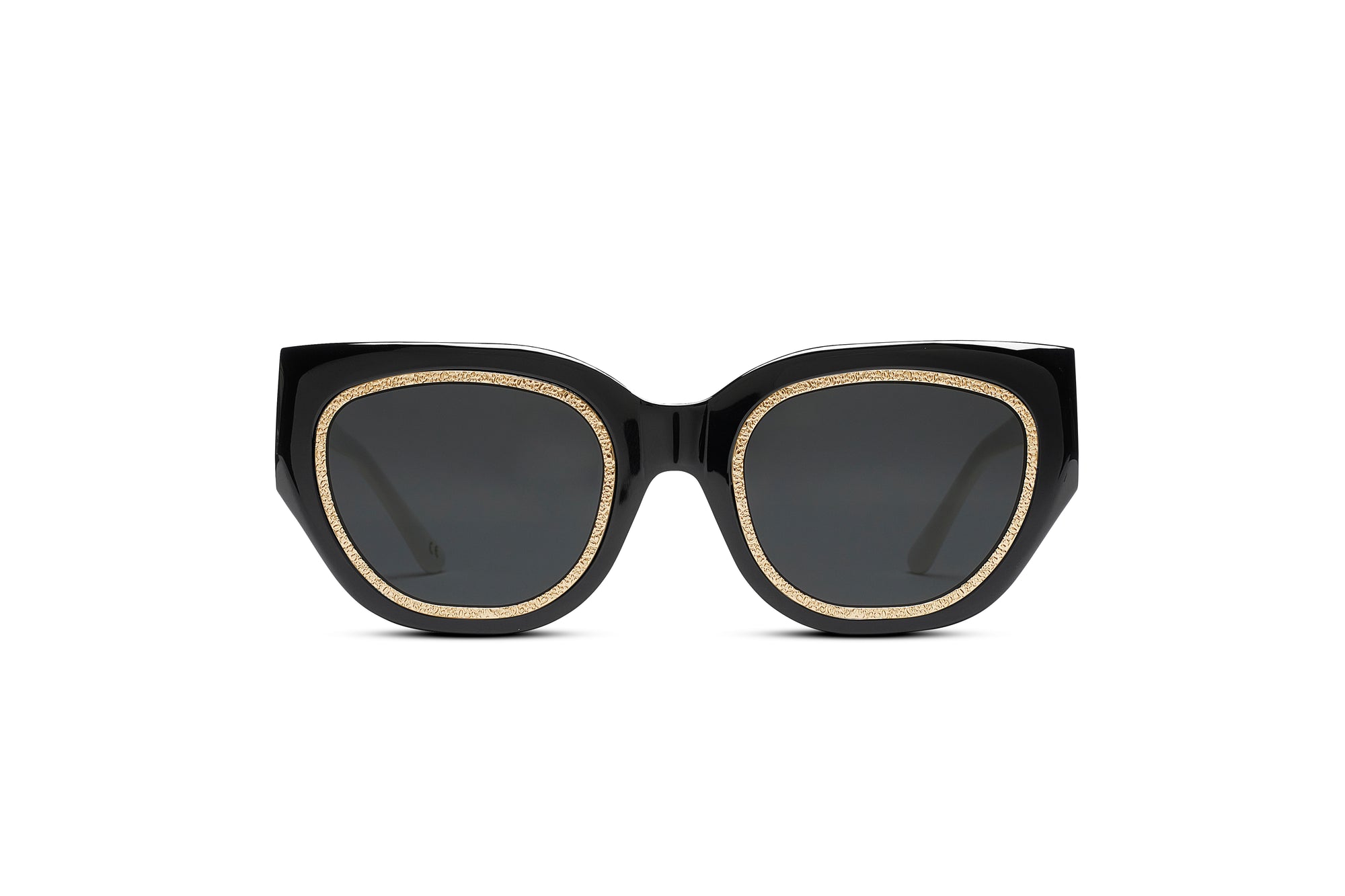 CREW No 9 - AIR DE PARIS BLACK WHITE GOLD SUNGLASSES