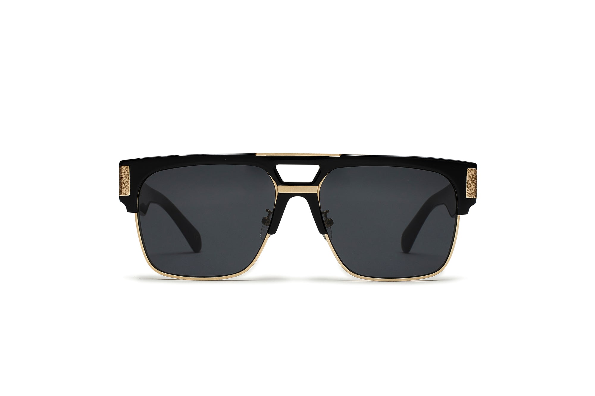 CREW No 9 DEFIANCE BLACK GOLD WITH BLACK LOGO SUNGLASSES SAINT DE PARIS CREW No 9