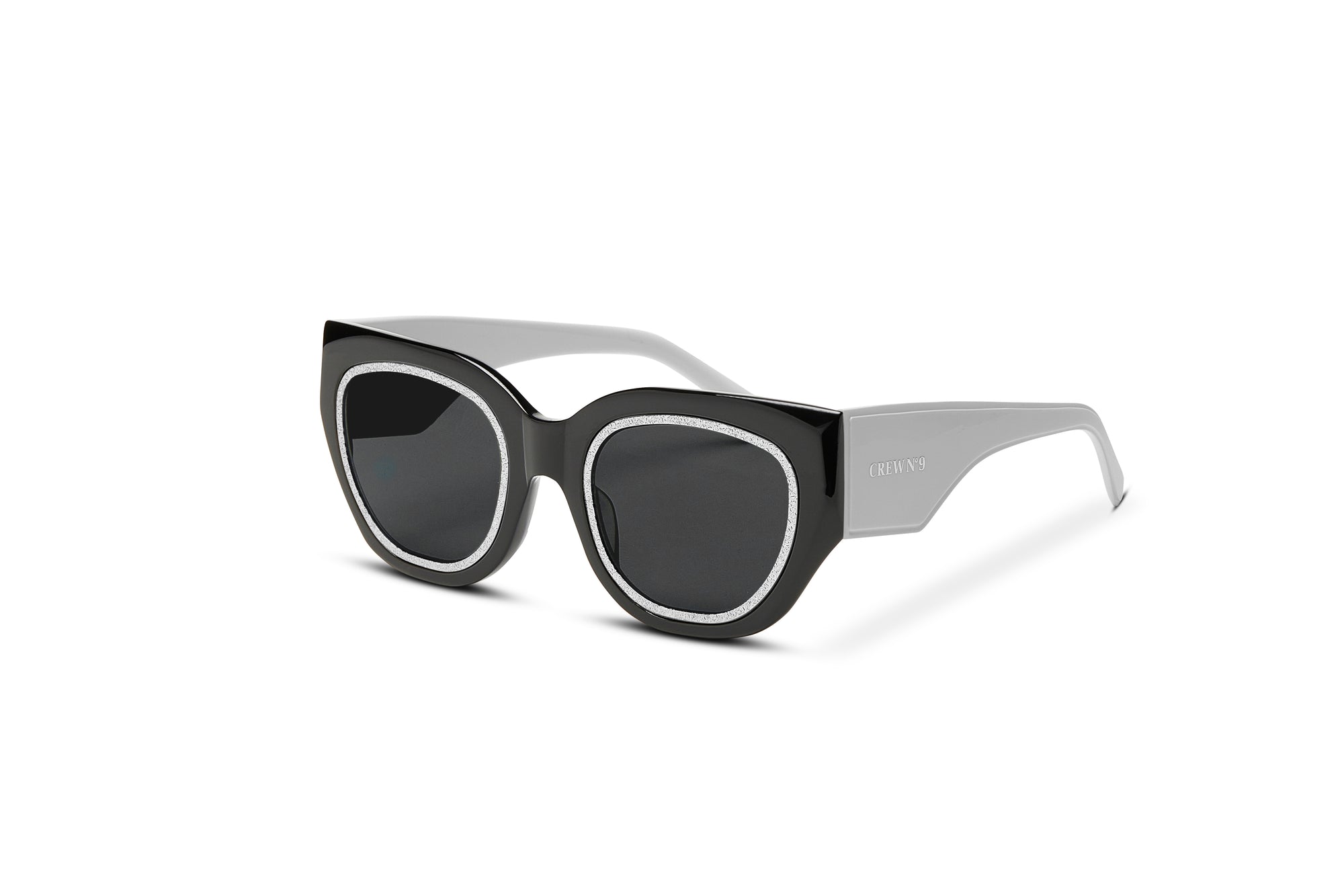 CREW No 9 - AIR DE PARIS BLACK WHITE SILVER SUNGLASSES